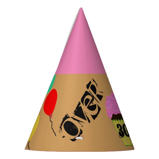 30. Über dem Hügel Pink Cupcake Balloons Hats Partyhütchen (Links)