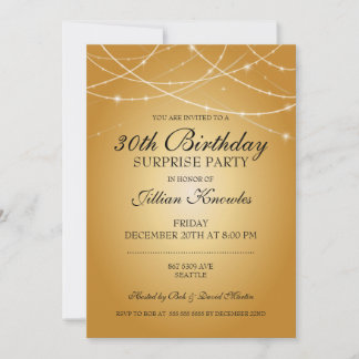 30. Überraschendes Party mit Streichern Einladung