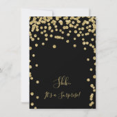 30. Überraschung Geburtstag Gold Black Einladung (Rückseite)