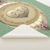 30. und 12. Pearl Wedding Anniversary Blanket Sherpadecke (3/4)