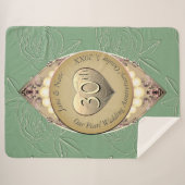 30. und 12. Pearl Wedding Anniversary Blanket Sherpadecke (Vorderseite (Horizontal))