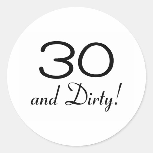 30 und 30 runder aufkleber (Vorderseite)