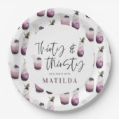 30. und durstig 30. Party Pappteller (Vorderseite)