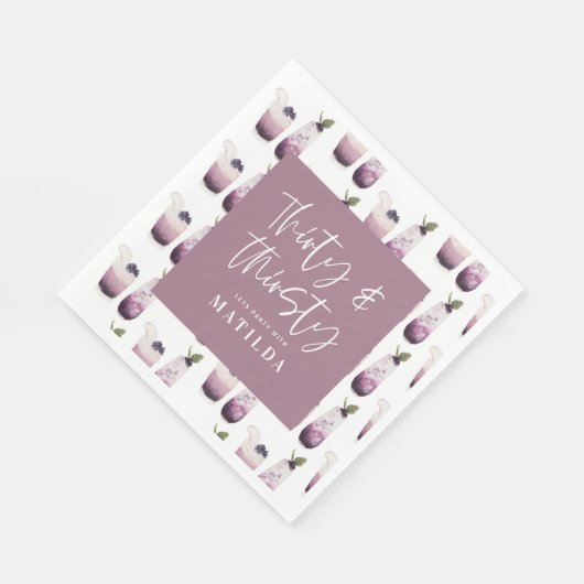 30. und durstig 30. Party Serviette (Ecke)