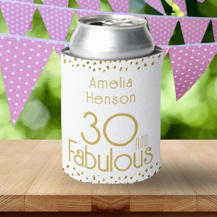 30 und Fabelhaft Gold Glitter 30. Geburtstag Dosenkühler