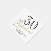30 und fabelhafte Elegant Script 30. Geburtstag Serviette (Ecke)