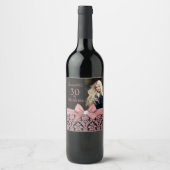 30 und fabelhafte Geburtstagsflasche Weinetikett (Vorderseite)