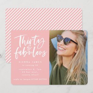 30 und fabelhafte Geburtstagsparty Foto laden Einladung