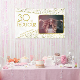 30 und fabelhafte Gold Glitzer Foto 30. Geburtstag Banner