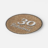 30 und fabelhafter Gold Glitzer 30. Geburtstag Pappteller (Schrägansicht)