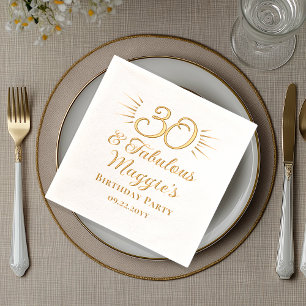 30. und fabelhaftes 30. Geburtstags-Party Servietten Mit Folie