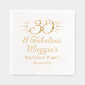 30. und fabelhaftes 30. Geburtstags-Party Servietten Mit Folie (Vorderseite)