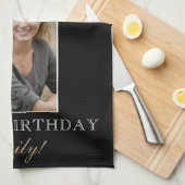 30 und fabelhaftes Elegant 30. Geburtstag Foto Geschirrtuch (Viertel Falte)