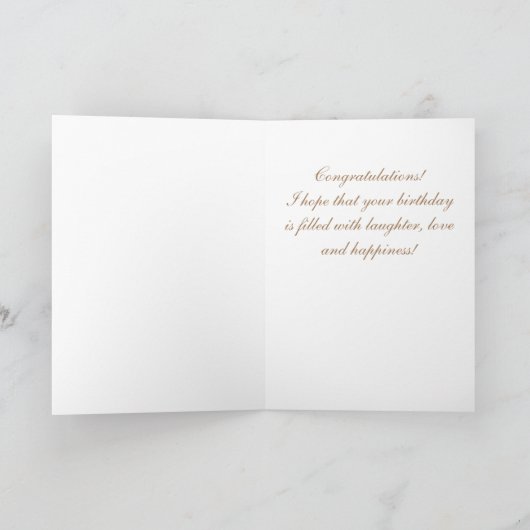 30 und fabelhaftes Elegant Birthday Foto Karte (Innenseite)