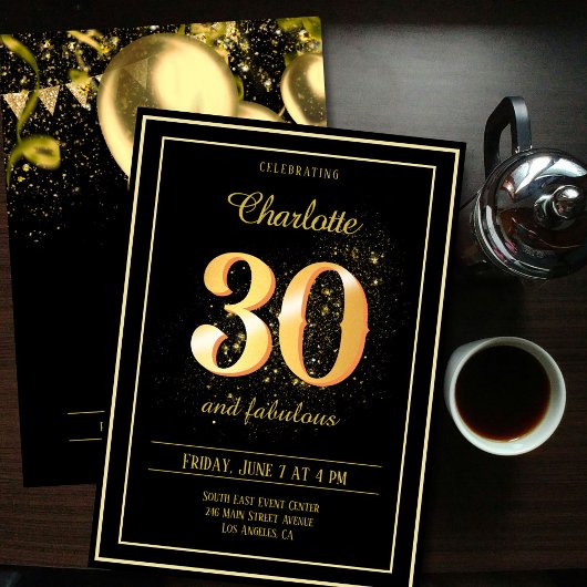 30 und Fabulous Geburtstag Einladung