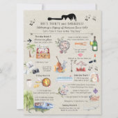 30 und Fabulous | New Orleans Birthday Itinerary Einladung (Vorderseite)