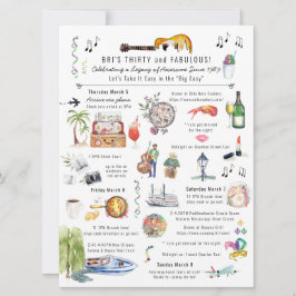 30 und Fabulous | New Orleans Geburtstagsreise I Einladung