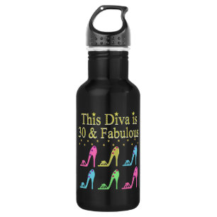 30 UND FABULOUS SHOE QUEEN DESIGN EDELSTAHLFLASCHE