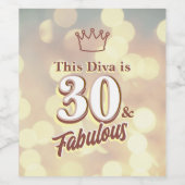 30 und Fabulous Weinetikett (Einzelnes Label)