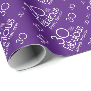 30 und Fantastisch Moderne 30. Geburtstag Geschenkpapier