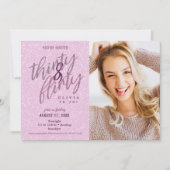 30 und Koketter Geburtstag Einladung (Vorderseite)