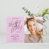 30 und Koketter Geburtstag Einladung (Stehend Vorderseite)