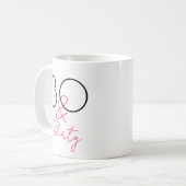 30 und Kokettes rosa Script 30. Geburtstag Kaffeetasse (Vorderseite Links)