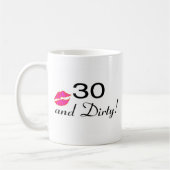 30 und schmutzige Lippen Kaffeetasse (Links)