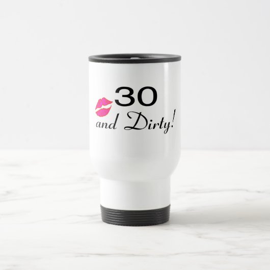 30 und schmutzige Lippen Reisebecher (Mittel)