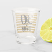 30 und Thirsty Gold Imitate Glitzer Custom Schnapsglas (Rückseite)