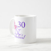 30 und toller Geburtstag Kaffeetasse (Vorderseite Links)