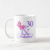 30 und toller Geburtstag Kaffeetasse (Links)