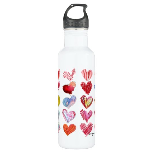 30 Valentine Liebe Herz Wasser Trinkflasche (Vorderseite)