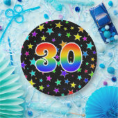 30. Veranstaltung: Bold, Fun, Colorful Rainbow 30 Pappteller (Party)