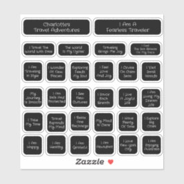 30 Vorlage für die schwarze Reise Aufkleber