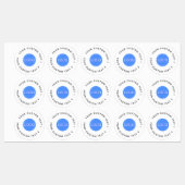 30 wasserdichte Aufkleber mit Ihrem Firmenlogo (Blatt)