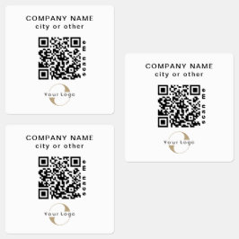 30 Wasserfeste Aufkleber Business QR-Code Notebook