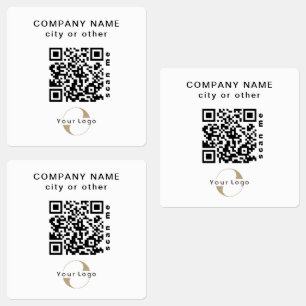 30 Wasserfeste Aufkleber Business QR-Code Notebook