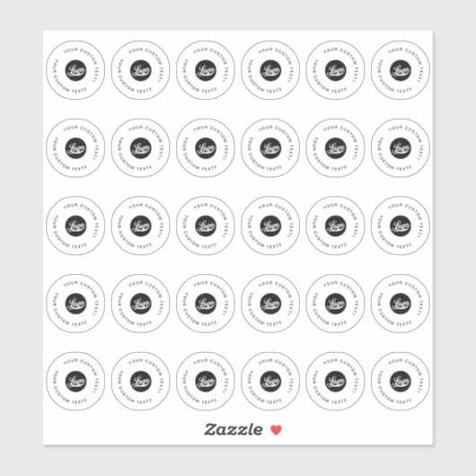 30 Weißes oder klares 1,1" Wasserdichtes Kosmetikl Aufkleber (Blatt)