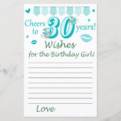 30. Wünsche für das Geburtstagsmädchen (Vorderseite)