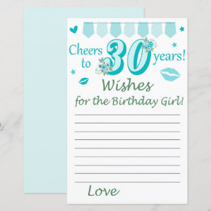 30. Wünsche für das Geburtstagsmädchen