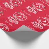 30" x15" Roter Weißname aus dem Weihnachtswrapping Geschenkpapier (Ecke)
