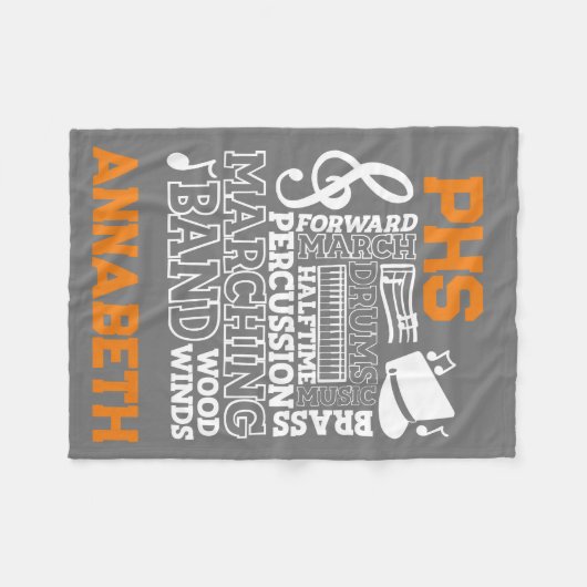 30"x40"-Schulband-Stadion Fleecedecke (Vorderseite (Horizontal))