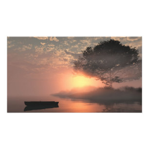 30" x 24" Papierposter: "Nebelinsel" Bild Fotodruck