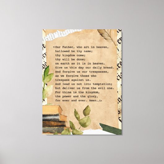 30 x 40 Leinwand drucken - Das Gebet des Herrn (Vorderseite)