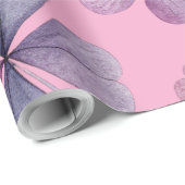 "30 x 60 Wrapping Paper - Pink & Lila Clover" Geschenkpapier (Rolleneckpunkt)