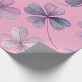 "30 x 60 Wrapping Paper - Pink & Lila Clover" Geschenkpapier (Ecke)