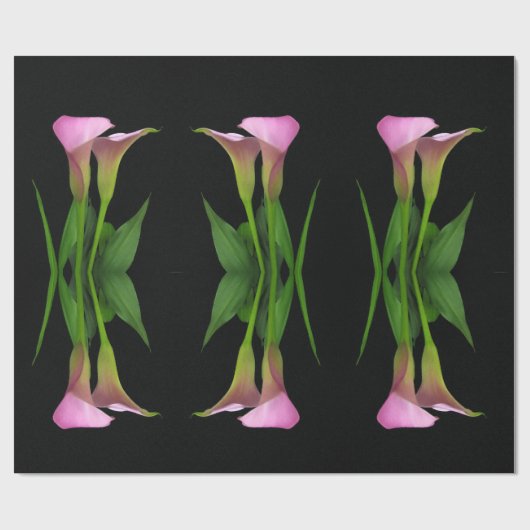 30" x 6' Calla Lily Wrapping Paper Roll Geschenkpapier (Flach)