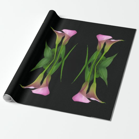 30" x 6' Calla Lily Wrapping Paper Roll Geschenkpapier (Ungerollt)