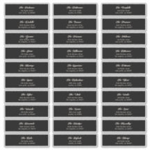 30 x persönliche Black Cream Guest Envelope-Adress